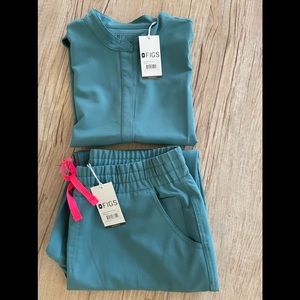 Figs Hydrogreen Rafaela Large top, High Waisted Large Petite Yola